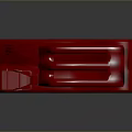 Red Plastic Gas Can With GAS Label For Household Storage And Use