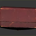 Vintage Red Wooden Stone Decorative Box With Smooth Surface And Classic Design