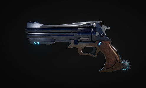 modern revolver 3d model