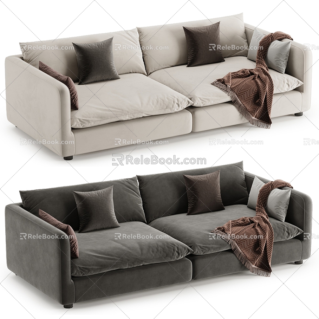 modern bench sofa 3d model