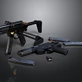Modern Tactical Weapons Featuring Rifle Pistol Magazines And Components 3d model