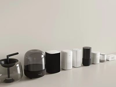 Modern Headphones and Speakers Collection Featuring Various Stylish Designs and Models 3d model