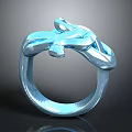 Contemporary Elegant Jewelry Ring With Unique Metallic Abstract Flowing Lines Design
