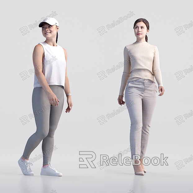 Modern double female figure model