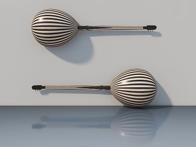 Sleek Modern Hinged Door Featuring Black White Striped Design And Smooth Surface 3d model