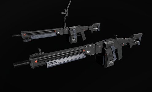 Sci-Fi Heavy Machine Gun FSK34 3d model