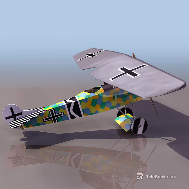 Colorful Geometric Pattern Painted Passenger Plane With Unique Wing Exterior Design 3d model 