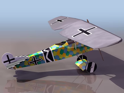 Colorful Geometric Pattern Painted Passenger Plane With Unique Wing Exterior Design 3d model