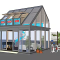 Glass Villa Balcony Design With Transparent Roof And Outdoor Plant Decorations