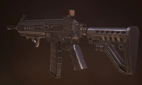 MPAR 556 Rifle Automatic Rifle Carbine Submachine Gun Assault Rifle PBR Military Weapon 3d model