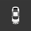 White Sports Car With Black Rear Wing Red Wheels And Sleek Design On Reflective Surface