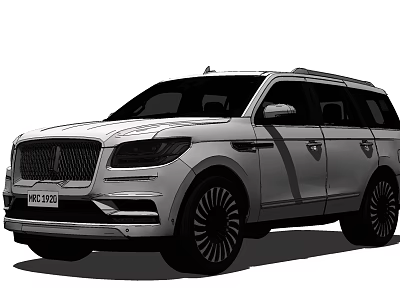 White Luxury SUV With Chrome Grille Alloy Wheels And Sleek Exterior Design 3d model