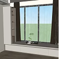 Bay window curtain 3d model