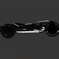 Futuristic Race Car With Sleek Metal Frame And Black Wheels Design