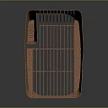 Functional Brown Silicone Kitchen Drainer Tray With Striped Design And Groove