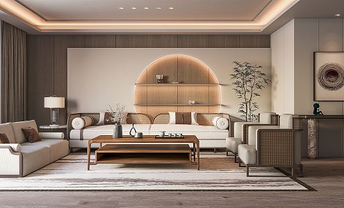 New Chinese Living Room 3d model