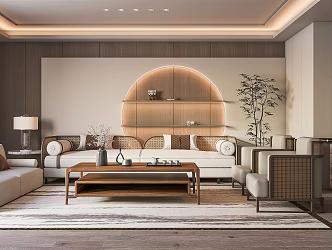 New Chinese Living Room 3d model