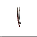 Ancient Warrior Battling Mythical Creature With Ornate Hilt Bloodstained Dual Blades