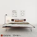 Nordic Double Bed 3d model