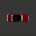 Red Vintage Sedan with Black Roof Shiny Exterior and Classic Retro Design