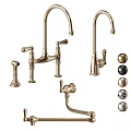 Elegant Brass Kitchen Faucets With Various Designs Handles And Finish Options