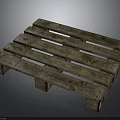 Rustic Wooden Pallet With Sturdy Slats And Reclaimed Wood Structure For Storage And Transport