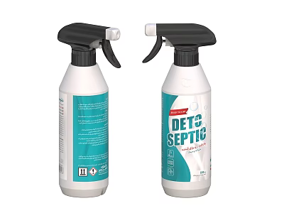 Home Disinfectant Spray Bottles for Daily Cleaning with Antibacterial Formula and Black Nozzle 3d model