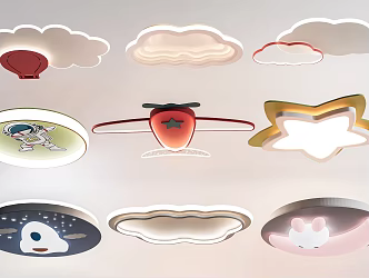Cartoon ceiling lamp children ceiling lamp children's room lamps 3d model