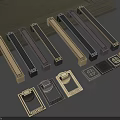 Furniture Handles With Various Decorative Designs And Metal Finishes For Cabinets