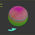 Orange And White Planet With Swirled Patterns And Broken Spaceship Debris