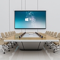 Modern Conference Table Conference Table Conference Table and Chair Seat Combination Light Luxury Conference Table Office Table and Chair 3d model