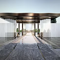 Modern Gate Community Entrance Gate 3d model