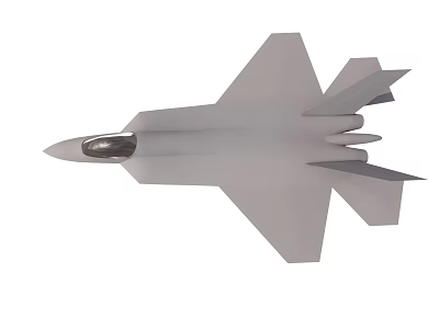 Grey Modern Fighter Jet 3D Model With Sleek Aerodynamic Design 3d model