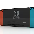 Nintendo Switch Entertainment Device With Blue And Red Controllers And Screen Showing Logo 3d model