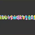 Colorful 3D Cartoon Style Letters In Vibrant Colors For Kids Learning Decor
