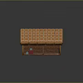 Cartoon Gingerbread House Featuring Half Open Design Decorated Walls Wooden Beam Roof And Interior Furniture