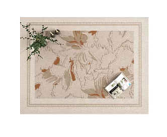 French living room bedroom carpet 3d model