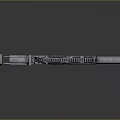 Silver 3D Rendered Rifle With Metallic Texture And Reflective Surface 3d model