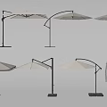 Outdoor Patio Umbrella Various Designs With Curved And Straight Pole Foldable Structure For Garden Use