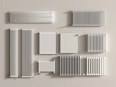 Various Modern Radiator Designs With Different Styles for Home Heating Systems 3d model