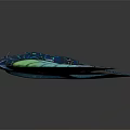 Space Aerospace Futuristic Delta Wing Aircraft Featuring Transparent Panels and Streamlined Aerodynamic Design