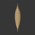 Traditional Wooden Canoe With Intricate Textured Design For River Water Travel