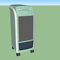 Green Air Cooler Fans With Modern Design And Portable Rolling Wheels