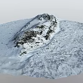 Snowy mountains Snowscape Alpine glaciers Arctic mountains Terrain 3d model