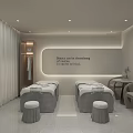 Modern Beauty Salon Interior Design With Stylish Front Desk And Elegant Lighting