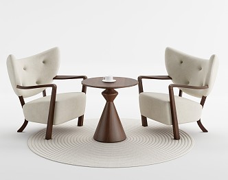 New Chinese Coffee Table and Chair Casual Table and Chair Coffee Table and Chair 3d model