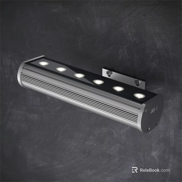 Modern Slim Metal Downlight Spotlight With Multiple LED Lights Wall Mounted Long Strip Design 3d model 