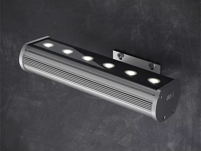 Modern Slim Metal Downlight Spotlight With Multiple LED Lights Wall Mounted Long Strip Design 3d model