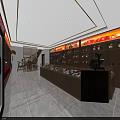 Tobacco and Liquor Store Interior With Well Arranged Shelves Glass Display Counters And Various Products