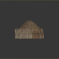 Traditional Thatched Hut Structure With Round Roof Wooden Fences On Earthen Ground